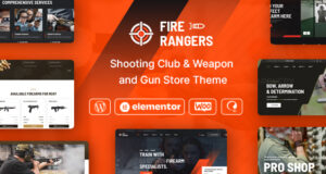 Fire Rangers – WordPress-Layout für Schießstand und Waffenclub