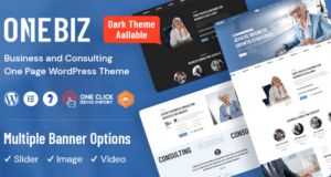 Onebiz – Business-One-Page-WordPress-Vorlage