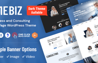 Onebiz – Business-One-Page-WordPress-Vorlage