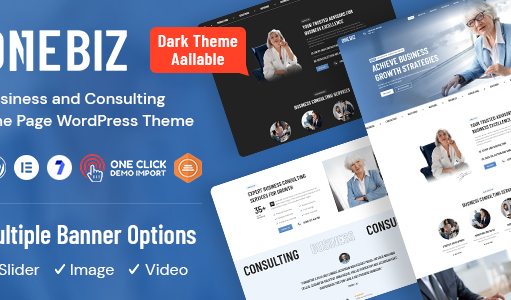 Onebiz – Business-One-Page-WordPress-Vorlage