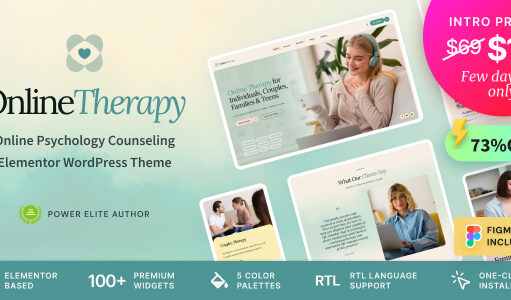 Online-Therapie – WordPress-Layout für virtuelle Beratung und Psychologie