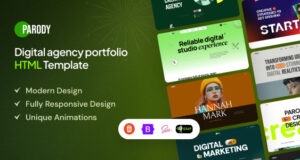 Parodie – HTML-Vorlage für das digitale Agenturportfolio