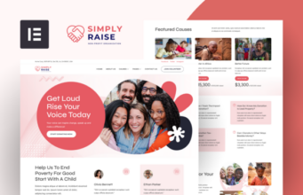 SimplyRaise – Elementor-Vorlagenkit für Wohltätigkeit und Spende