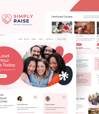 SimplyRaise – Elementor-Vorlagenkit für Wohltätigkeit und Spende