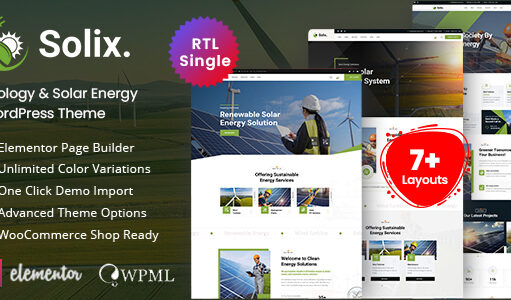 Solix – Solarenergie-WordPress-Layout