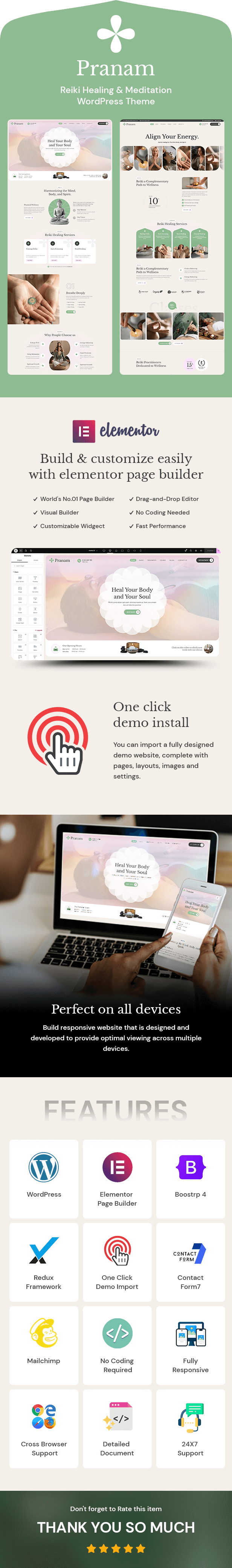 Pranam – Reiki-Heilung und Meditation WordPress-Theme – 2