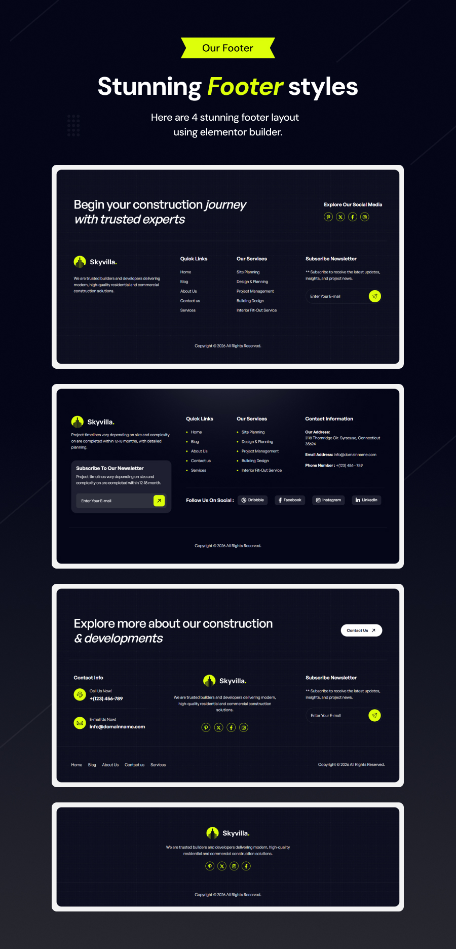 Skyvilla – WordPress-Theme der Immobilien- und Baugruppe – 8