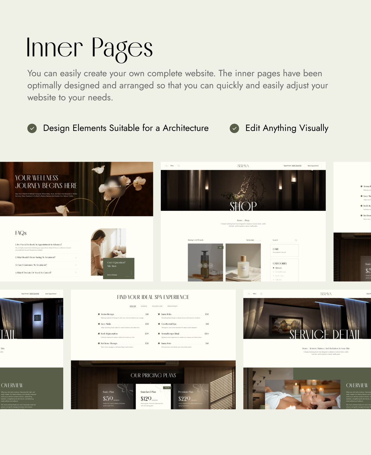 Serava – Spa- und Massagesalon-Schönheitsthema – 7