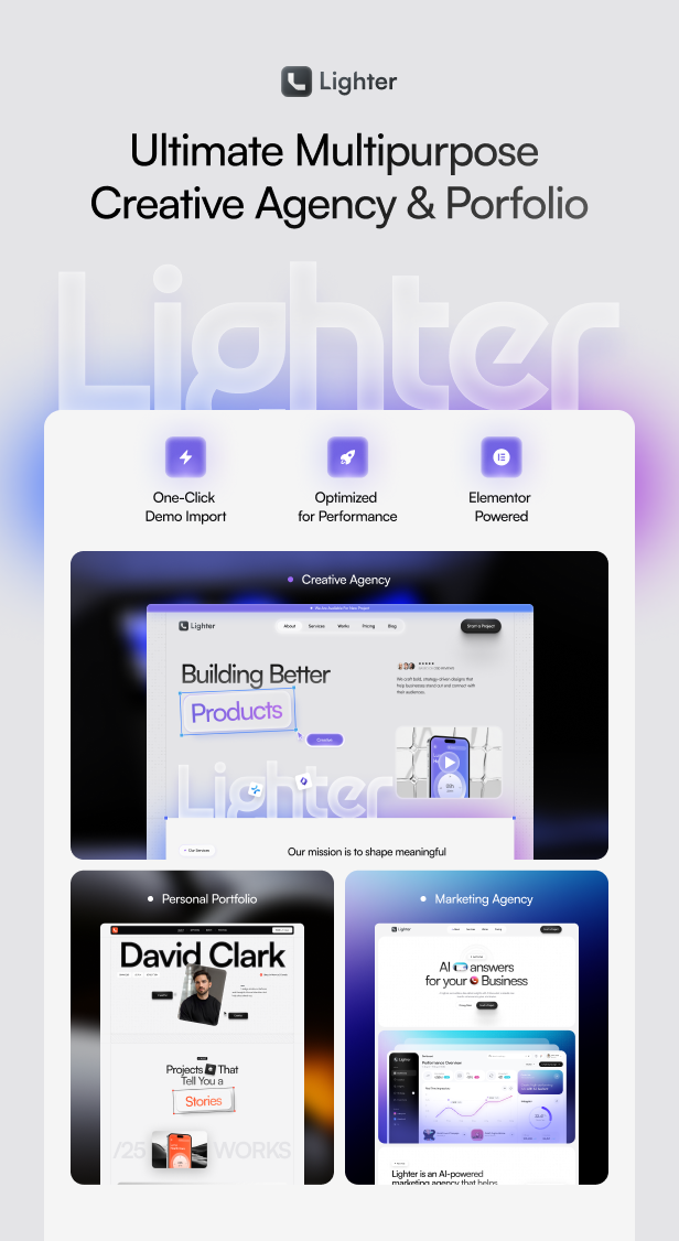 Lighter – WordPress-Theme für Kreativagentur und Portfolio