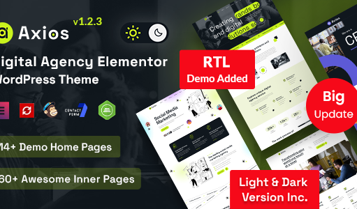 Axios – Digital Agency WordPress Template