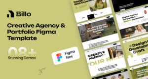 Billo – Figma-Vorlage für Kreativagentur und Portfolio