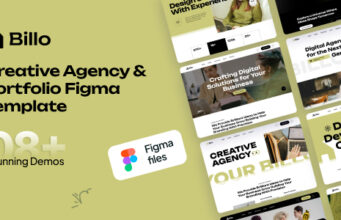 Billo – Figma-Vorlage für Kreativagentur und Portfolio