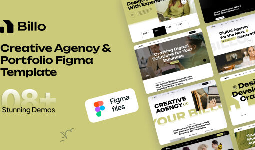 Billo – Figma-Vorlage für Kreativagentur und Portfolio
