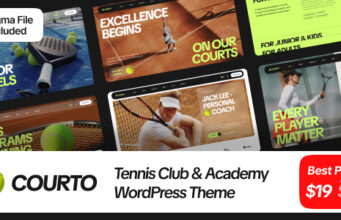 Courto – Tennis Club & Padel WordPress Vorlage