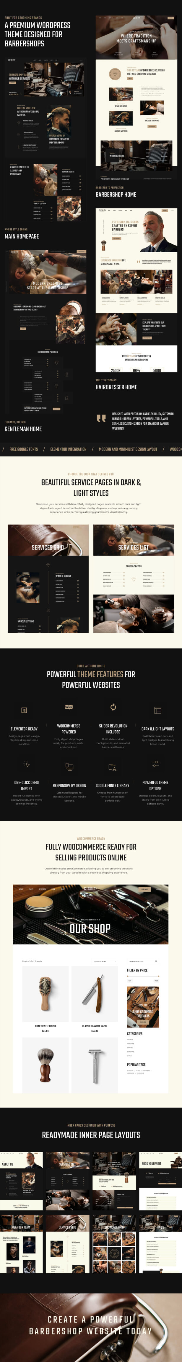 Cutsmith – WordPress-Theme für Friseursalon und Friseursalon – 1
