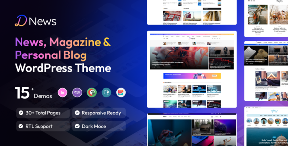 Dnews – News Magazine & Newspaper WordPress Template