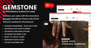 Gemstone – Jewellery Store eCommerce WooCommerce Layout