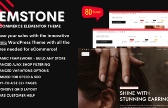 Gemstone – Jewellery Store eCommerce WooCommerce Layout