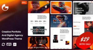 Genzia – Kreatives Portfolio und WordPress-Template für digitale Agenturen