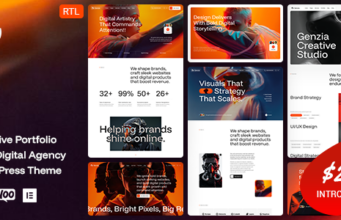 Genzia – Kreatives Portfolio und WordPress-Template für digitale Agenturen