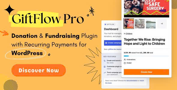 GiftFlow Pro – Spenden- und Fundraising-Plugin mit wiederkehrenden Zahlungen für WordPress