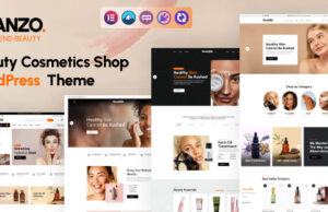 Glanzo – WordPress-Vorlage für den Schönheitskosmetik-Shop.