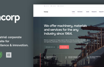 Incorp – WordPress-Vorlage für Industrie, Fabrik und Unternehmen