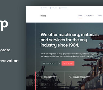 Incorp – WordPress-Vorlage für Industrie, Fabrik und Unternehmen