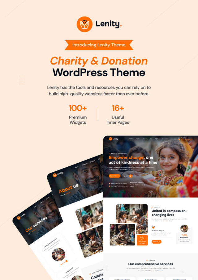 Lenity – WordPress-Vorlage für Wohltätigkeit und Spende