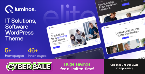 Luminos – WordPress-Template für IT-Lösungen und Technologie