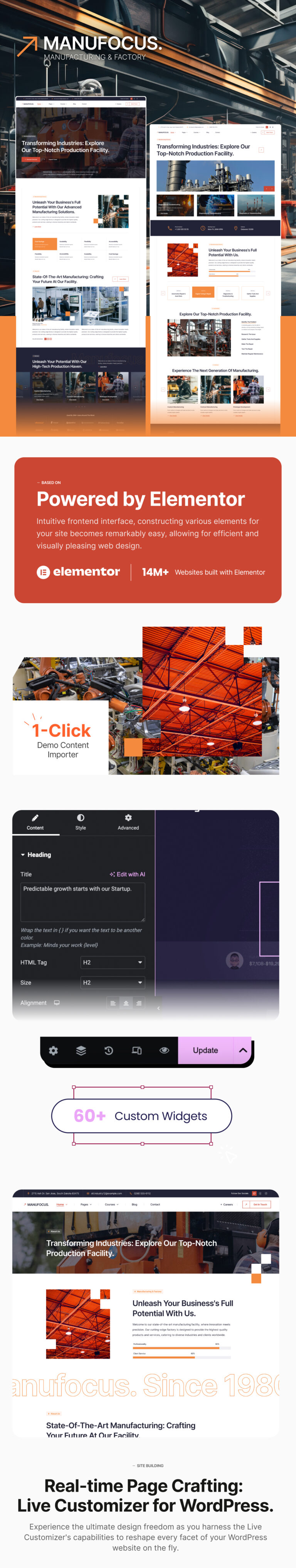 Manufocus – WordPress-Template für Fabrik und Industrie