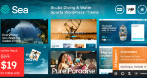 Meer – Tauchen und Wassersport WordPress-Template