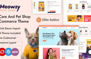 Meowzy – WordPress-Template für Tierpflege und Tierhandlung