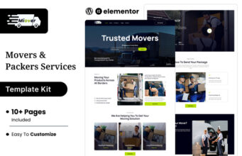 Miover – Packers & Movers Service Elementor-Vorlagenkit