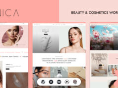 Monica – Beauty Cosmetic Shop WordPress-Layout
