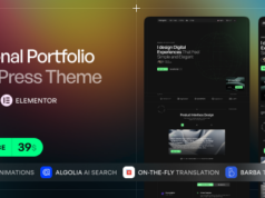 Monogramm – Persönliches Portfolio-WordPress-Layout