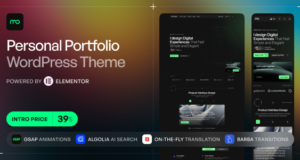 Monogramm – Persönliches Portfolio-WordPress-Layout