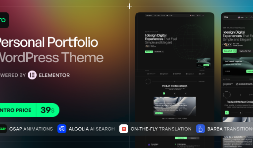 Monogramm – Persönliches Portfolio-WordPress-Layout