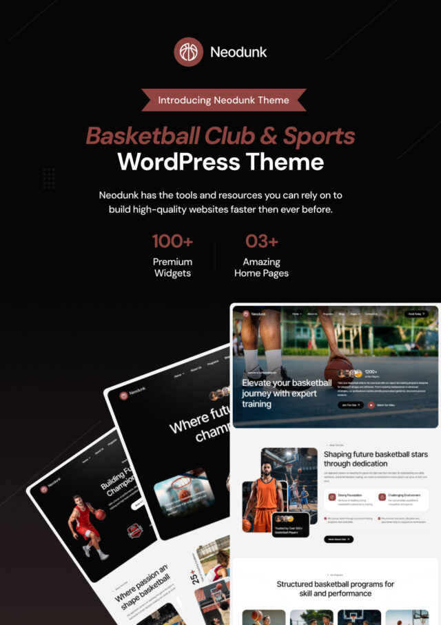 Neodunk – WordPress-Vorlage für Basketballclub und Sport