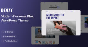 Oenzy – Persönliches Blog FSE WordPress Layout