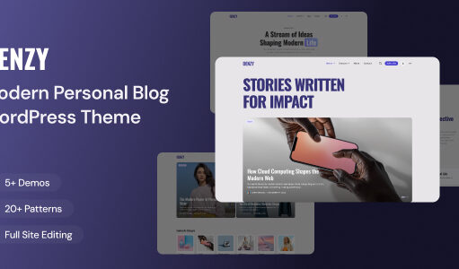 Oenzy – Persönliches Blog FSE WordPress Layout