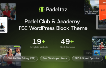 Padeltaz – Padel Club und Sportakademie FSE WordPress Block Layout