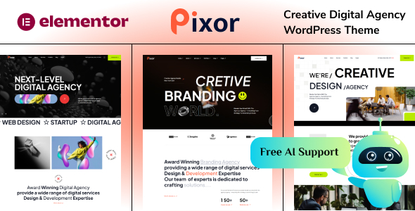 Pixor – WordPress-Template für kreative Digitalagenturen
