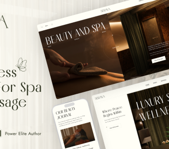 Serava – Spa- und Massagesalon-Schönheitsthema