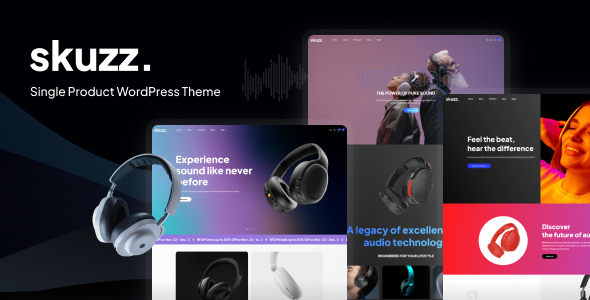 Skuzz – WordPress-Vorlage für ein einzelnes Produkt