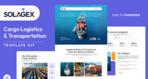 Solagex – Elementor-Vorlagenkit für Logistik und Transport