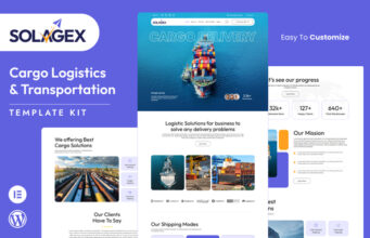 Solagex – Elementor-Vorlagenkit für Logistik und Transport