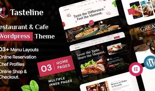 Tasteline – Restaurant- und Café-WordPress-Layout