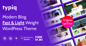 Typiq – Modernes und leichtes Blog-WordPress-Template