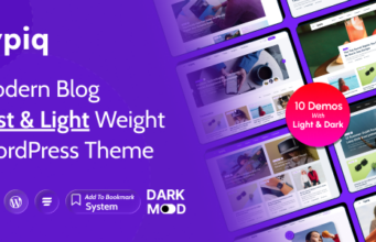 Typiq – Modernes und leichtes Blog-WordPress-Template